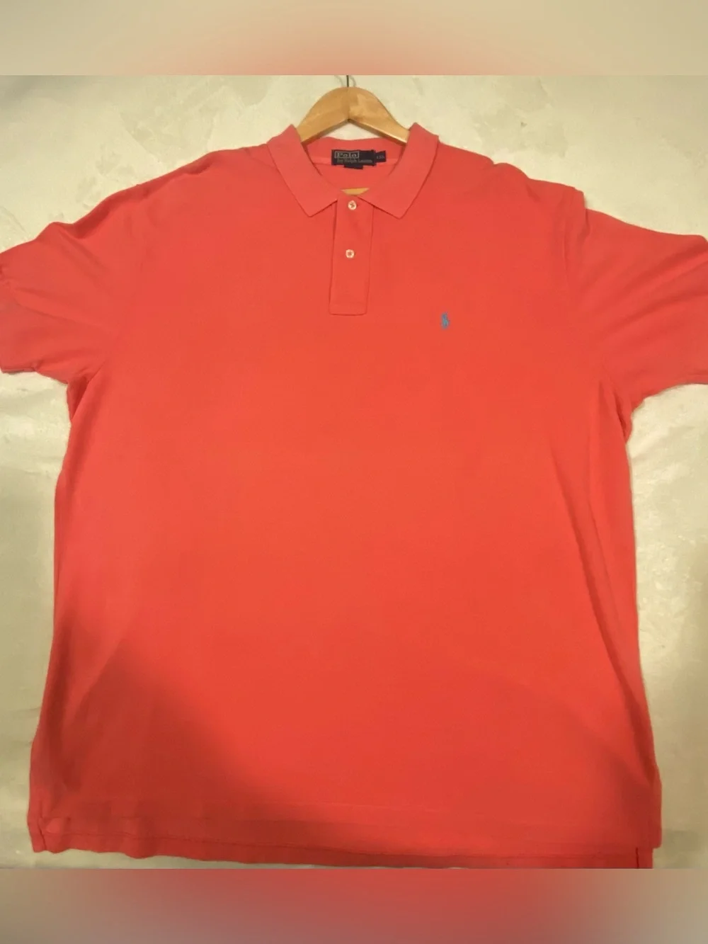 Ralph Lauren Coral Polo Shirt with Blue Pony